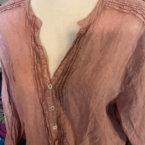 Noelle Vintage Washed Boho Hippie Tunic XL - Picture 2 of 6